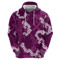 Mokihana Maile and Ilima Leis Hoodie Akala Hawaiian Tapa Quilt Pattern - Polynesian Pride
