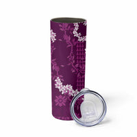 Mokihana Maile and Ilima Leis Skinny Tumbler Akala Hawaiian Tapa Quilt Pattern LT9 - Polynesian Pride