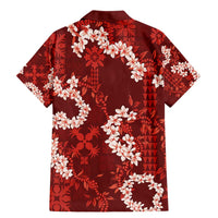 Mokihana Maile and Ilima Leis Family Matching Mermaid Dress and Hawaiian Shirt Ulaʻula Hawaiian Tapa Quilt Pattern LT9 - Polynesian Pride