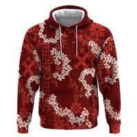 Mokihana Maile and Ilima Leis Hoodie Ulaʻula Hawaiian Tapa Quilt Pattern - Polynesian Pride