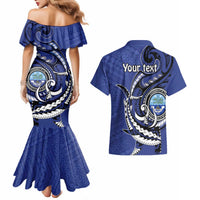 Personalized FSM 1986 Independence Day Couples Matching Mermaid Dress and Hawaiian Shirt Polynesian Shark Tattoo Style LT9 - Polynesian Pride