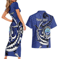 Personalized FSM 1986 Independence Day Couples Matching Short Sleeve Bodycon Dress and Hawaiian Shirt Polynesian Shark Tattoo Style LT9 - Polynesian Pride