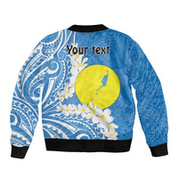 Personalized Palau 1994 Belau Rekid Bomber Jacket Polynesian Plumeria Style LT9 - Polynesian Pride