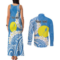 Personalized Palau 1994 Belau Rekid Couples Matching Tank Maxi Dress and Long Sleeve Button Shirt Polynesian Plumeria Style LT9 - Polynesian Pride