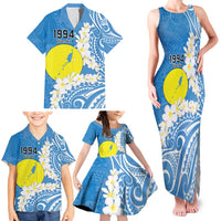 Personalized Palau 1994 Belau Rekid Family Matching Tank Maxi Dress and Hawaiian Shirt Polynesian Plumeria Style LT9 - Polynesian Pride