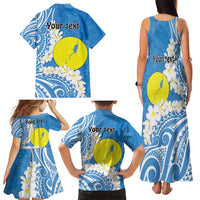 Personalized Palau 1994 Belau Rekid Family Matching Tank Maxi Dress and Hawaiian Shirt Polynesian Plumeria Style LT9 - Polynesian Pride