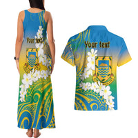 Personalised Tuvalu 1978 Independence Day Couples Matching Tank Maxi Dress and Hawaiian Shirt Polynesian Plumeria Style LT9 - Polynesian Pride