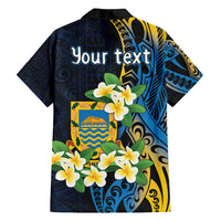 Personalised Tuvalu Beautiful Plumeria Flower Family Matching Off Shoulder Maxi Dress and Hawaiian Shirt LT9 - Polynesian Pride