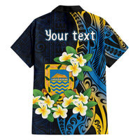 Personalised Tuvalu Beautiful Plumeria Flower Family Matching Puletasi and Hawaiian Shirt LT9 - Polynesian Pride