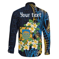Personalised Tuvalu Beautiful Plumeria Flower Family Matching Tank Maxi Dress and Hawaiian Shirt LT9 - Polynesian Pride