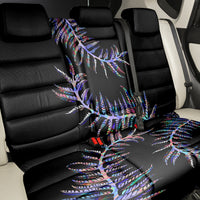 New Zealand Back Car Seat Cover Aotearoa Silver Fern Mixed Papua Shell Purple Vibe LT9 - Polynesian Pride