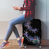 New Zealand Luggage Cover Aotearoa Silver Fern Mixed Papua Shell Purple Vibe LT9 - Polynesian Pride
