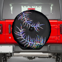 New Zealand Spare Tire Cover Aotearoa Silver Fern Mixed Papua Shell Purple Vibe LT9 - Polynesian Pride