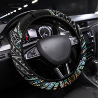 New Zealand Rugby Steering Wheel Cover NZ Black Fern Champions History With Papua Shell LT9 Universal Fit Black - Polynesian Pride