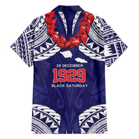 Samoa Black Saturday Family Matching Long Sleeve Bodycon Dress and Hawaiian Shirt Samoa mo Samoa with Blue Ula Fala LT9 - Polynesian Pride