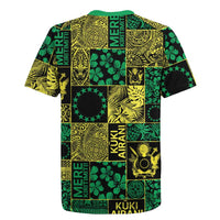 Cook Islands Mere Kiritimiti Rugby Jersey Pacific Patchwork Xmas Vibes - Polynesian Pride