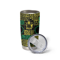 Cook Islands Mere Kiritimiti Tumbler Cup Pacific Patchwork Xmas Vibes - Polynesian Pride