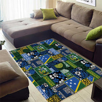 Solomon Islands Meri Kirihimete Area Rug Pacific Patchwork Xmas Vibes - Polynesian Pride