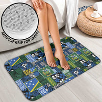Solomon Islands Meri Kirihimete Bathroom Set Pacific Patchwork Xmas Vibes - Polynesian Pride