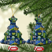 Solomon Islands Meri Kirihimete Ceramic Ornament Pacific Patchwork Xmas Vibes - Polynesian Pride