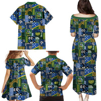 Solomon Islands Meri Kirihimete Family Matching Puletasi and Hawaiian Shirt Pacific Patchwork Xmas Vibes LT9 - Polynesian Pride