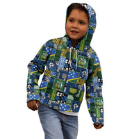 Solomon Islands Meri Kirihimete Kid Hoodie Pacific Patchwork Xmas Vibes - Polynesian Pride