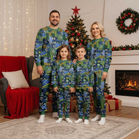 Solomon Islands Meri Kirihimete Christmas Pajama Set Pacific Patchwork Xmas Vibes LT9 - Polynesian Pride