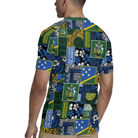 Solomon Islands Meri Kirihimete Rugby Jersey Pacific Patchwork Xmas Vibes LT9 - Polynesian Pride