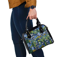 Solomon Islands Meri Kirihimete Shoulder Handbag Pacific Patchwork Xmas Vibes - Polynesian Pride