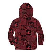 Black Tonga Kilisimasi Fiefia Kid Hoodie Pacific Patchwork Xmas Vibes - Polynesian Pride