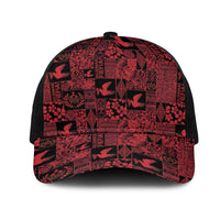 Black Tonga Kilisimasi Fiefia Mesh Trucker Cap Pacific Patchwork Xmas Vibes LT9 One Size Black Black - Polynesian Pride