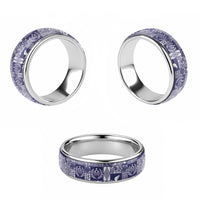 Blue Tonga Kilisimasi Fiefia Classic Ring Pacific Patchwork Xmas Vibes - Polynesian Pride