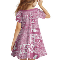 Pink Tonga Kilisimasi Fiefia Family Matching Long Sleeve Bodycon Dress and Hawaiian Shirt Pacific Patchwork Xmas Vibes LT9 - Polynesian Pride