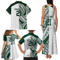 Polynesian Hawaii Volleyball Custom Family Matching Tank Maxi Dress and Hawaiian Shirt Kakau with Sport Style LT9 - Polynesian Pride