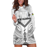 New Caledonia Football Custom Hoodie Dress Go Champions Les Cagous LT9 White - Polynesian Pride