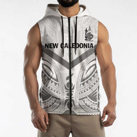 New Caledonia Football Custom Sleeveless Zip Hoodie Go Champions Les Cagous LT9 - Polynesian Pride