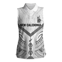 New Caledonia Football Custom Women Sleeveless Polo Shirt Go Champions Les Cagous LT9 Female White - Polynesian Pride