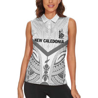 New Caledonia Football Custom Women Sleeveless Polo Shirt Go Champions Les Cagous LT9 - Polynesian Pride