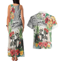 Skeleton Love for Valentines Day Couples Matching Tank Maxi Dress and Hawaiian Shirt Polynesian Tribal Love Forever LT9 - Polynesian Pride