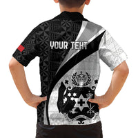 Personalised Tonga Emancipation Day Family Matching Off The Shoulder Long Sleeve Dress and Hawaiian Shirt Since 1970 Ngatu Tribal Pattern LT9 - Polynesian Pride