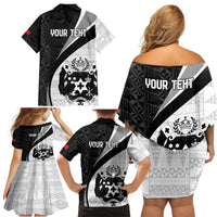 Personalised Tonga Emancipation Day Family Matching Off Shoulder Short Dress and Hawaiian Shirt Since 1970 Ngatu Tribal Pattern LT9 - Polynesian Pride