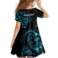 All Black Maori Tribal Tattoo Personalised Family Matching Puletasi and Hawaiian Shirt Polynesian Style LT9 - Polynesian Pride