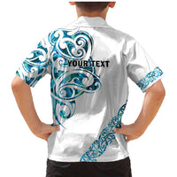 All White Maori Tribal Tattoo Personalised Family Matching Mermaid Dress and Hawaiian Shirt Polynesian Style LT9 - Polynesian Pride