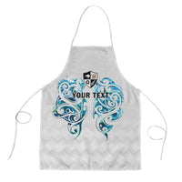 Queensland Maori Kiwi Personalised Apron Ma Kakariki Papua Shell Maori Tribal Tattoo LT9 White - Polynesian Pride