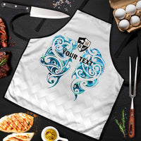 Queensland Maori Kiwi Personalised Apron Ma Kakariki Papua Shell Maori Tribal Tattoo LT9 White - Polynesian Pride