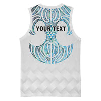 Queensland Maori Kiwi Personalised Basketball Jersey Ma Kakariki Papua Shell Maori Tribal Tattoo LT9 - Polynesian Pride