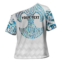 Queensland Maori Kiwi Personalised Cross Shoulder Shirt Ma Kakariki Papua Shell Maori Tribal Tattoo LT9 - Polynesian Pride