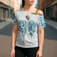 Queensland Maori Kiwi Personalised Cross Shoulder Shirt Ma Kakariki Papua Shell Maori Tribal Tattoo LT9 - Polynesian Pride