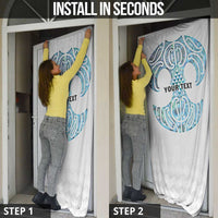 Queensland Maori Kiwi Personalised Door Cover Ma Kakariki Papua Shell Maori Tribal Tattoo LT9 - Polynesian Pride