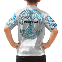 Queensland Maori Kiwi Personalised Family Matching Off Shoulder Maxi Dress and Hawaiian Shirt Ma Kakariki Papua Shell Maori Tribal Tattoo LT9 - Polynesian Pride